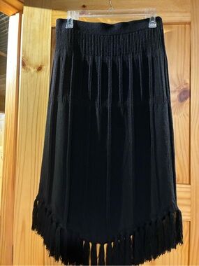 St John knit unique skirt with fringe